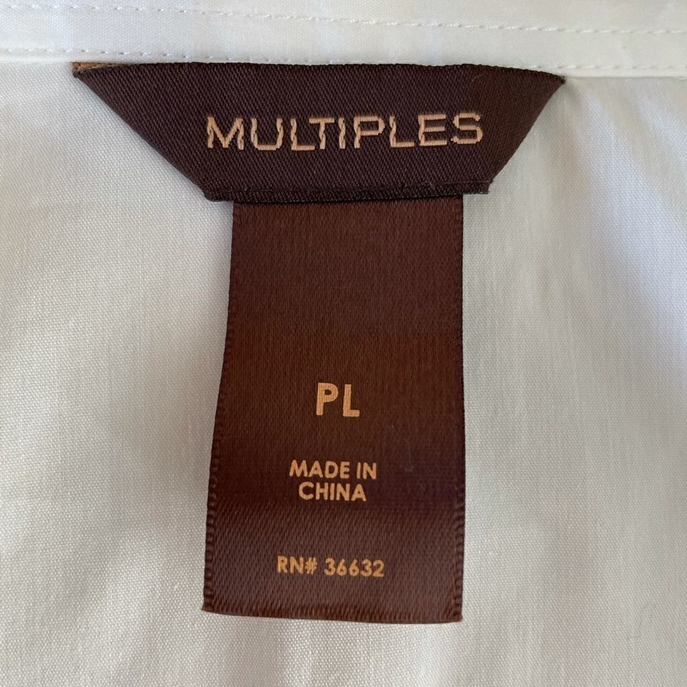 NWT Multiples White Full Zip Jacket Top - Picture 7 of 8